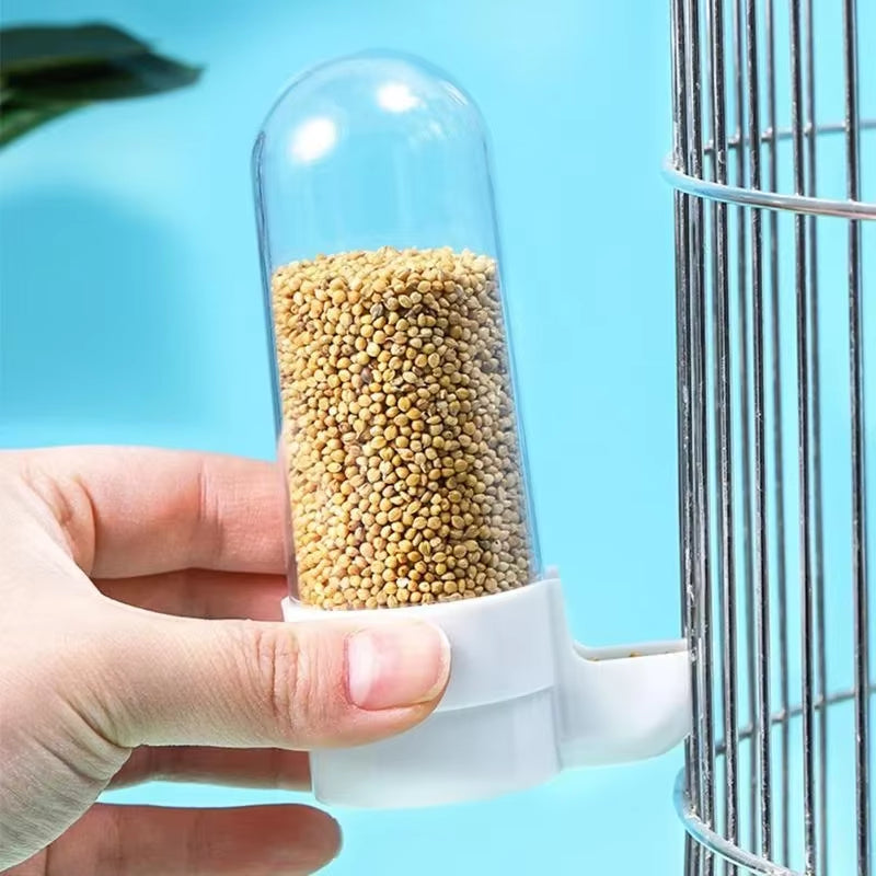Hanging Pet Feeder and Water Dispenser for Birds - Squirrel and Parrot Cage Accessories