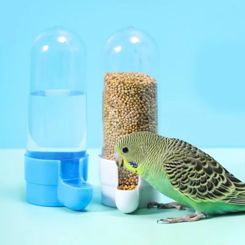 Hanging Pet Feeder and Water Dispenser for Birds - Squirrel and Parrot Cage Accessories