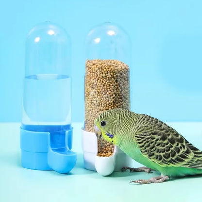 Hanging Pet Feeder and Water Dispenser for Birds - Squirrel and Parrot Cage Accessories