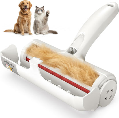 Pet Hair Remover Roller - Reusable Lint Roller for Dog and Cat Hair with Large Fur Bin for Couches, Bedding, Cars, Rugs, and Furniture - No Refills or Batteries Required