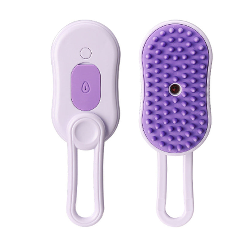3-in-1 Electric Pet Grooming Brush with Steam and Spray for Cats and Dogs - Massage and Hair Removal Comb