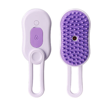 3-in-1 Electric Pet Grooming Brush with Steam and Spray for Cats and Dogs - Massage and Hair Removal Comb