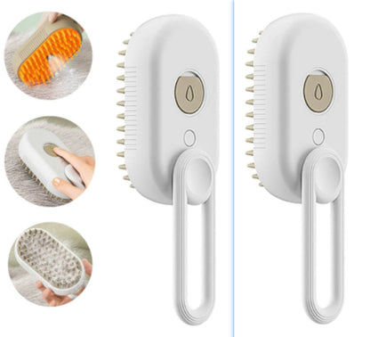 3-in-1 Electric Pet Grooming Brush with Steam and Spray for Cats and Dogs - Massage and Hair Removal Comb