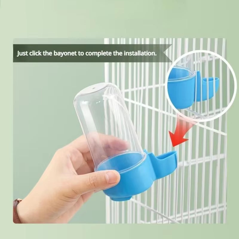 Hanging Pet Feeder and Water Dispenser for Birds - Squirrel and Parrot Cage Accessories